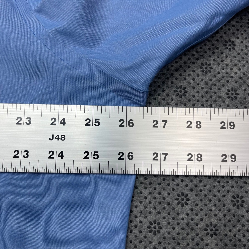 Brooks Brothers Regent Fit Blue Non-Iron Cotton Button Down Shirt Mens 18 4/5 - Picture 7 of 10
